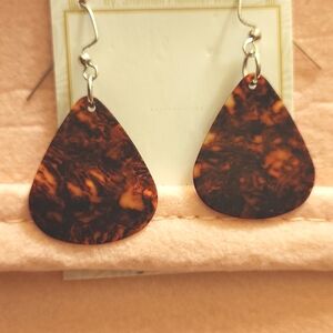 Guitar pick earrings